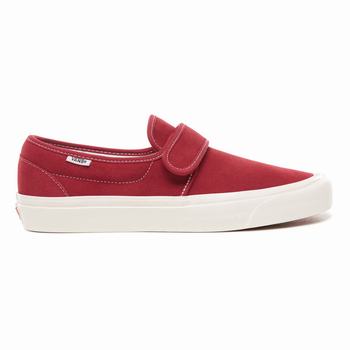 Damske Tenisky Vans Anaheim Factory Slip-On 47 V Dx Tmavo Červené VA67HGUQT